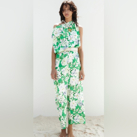 Brand New Belted Jumpsuit From Zara Size Medium - Picture 1 of 5